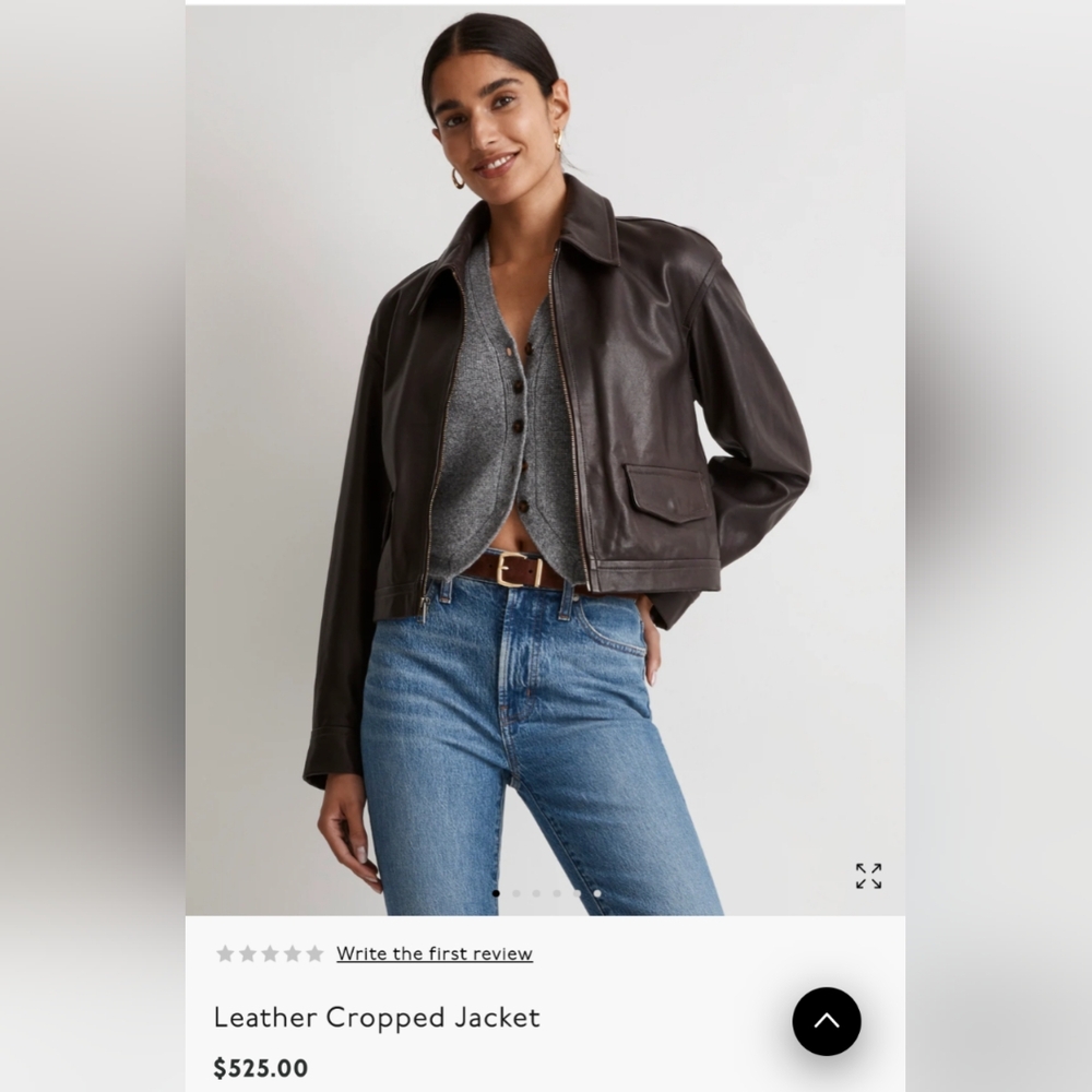 Madewell leather cropped jacket